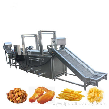 Automatic Belt Type Continuous Nuts Peanuts Frying Machine